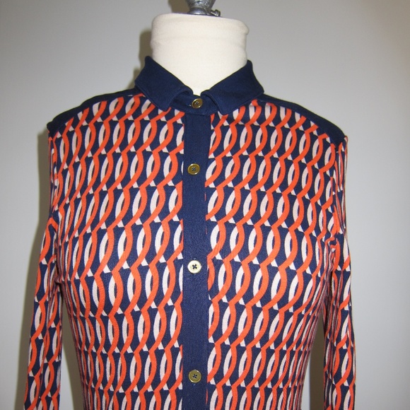 Button up with Boden Print Dress Size 8 - Picture 1 of 6